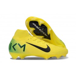 Nike Zoom Mercurial Superfly X Elite FG KM Gul Grön Svart