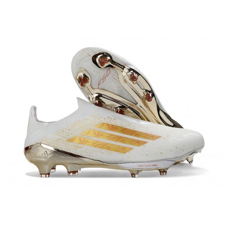 Fotbollsskor adidas F50+ LL FG Vit Guld
