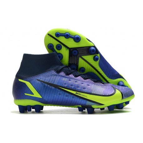 Nike Fotbollskor Superfly 8 Elite Ag Recharge - Blå Neon Navy